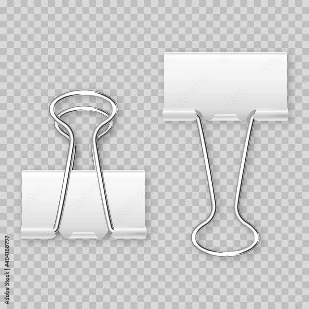 Realistic white paper binder isolated on transparent background. Paper