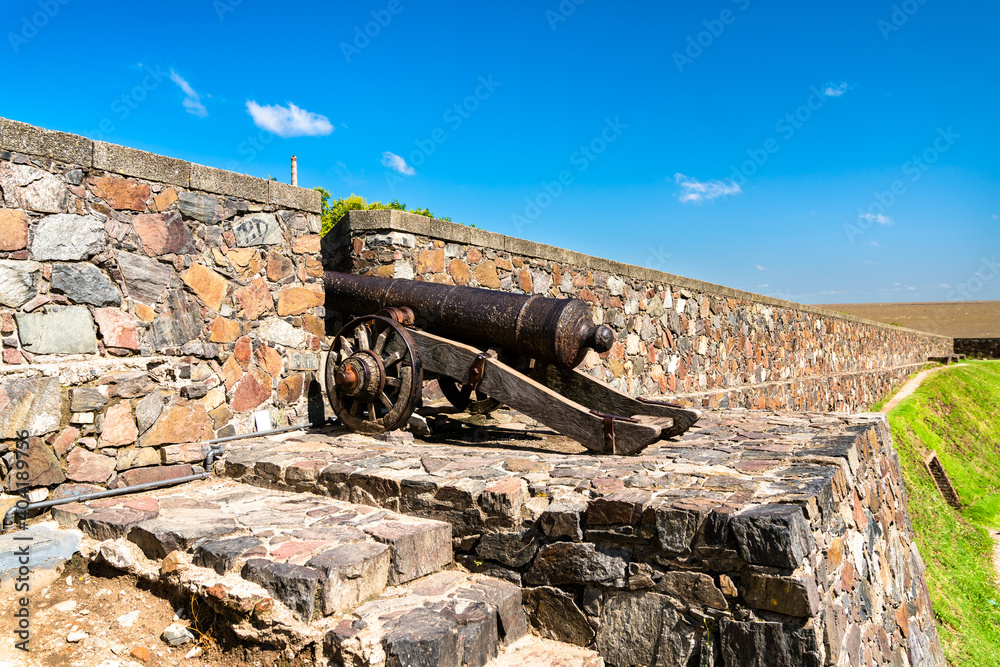 Old cannon at San Miguel bastion in Colonia del Sacramento, Uruguay