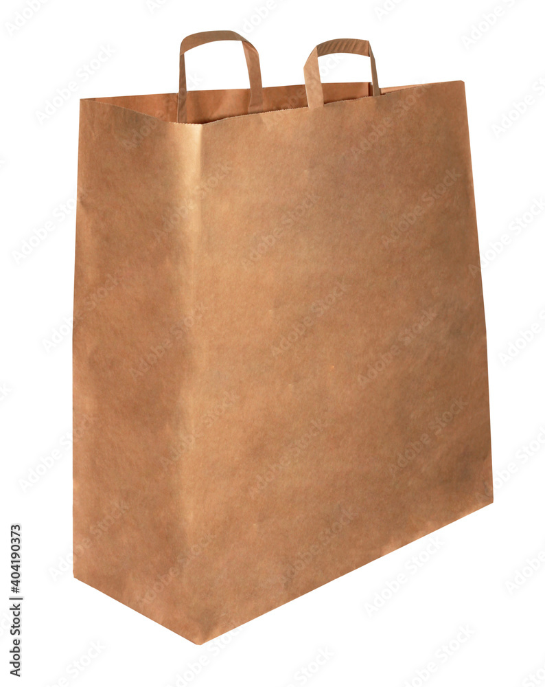 Blank paper bags for retail, cardboard packaging isolated on white Blank paper bags for retail, cardboard packaging isolated on white