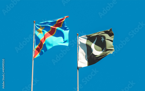 Flags of Pakistan and DR Congo.