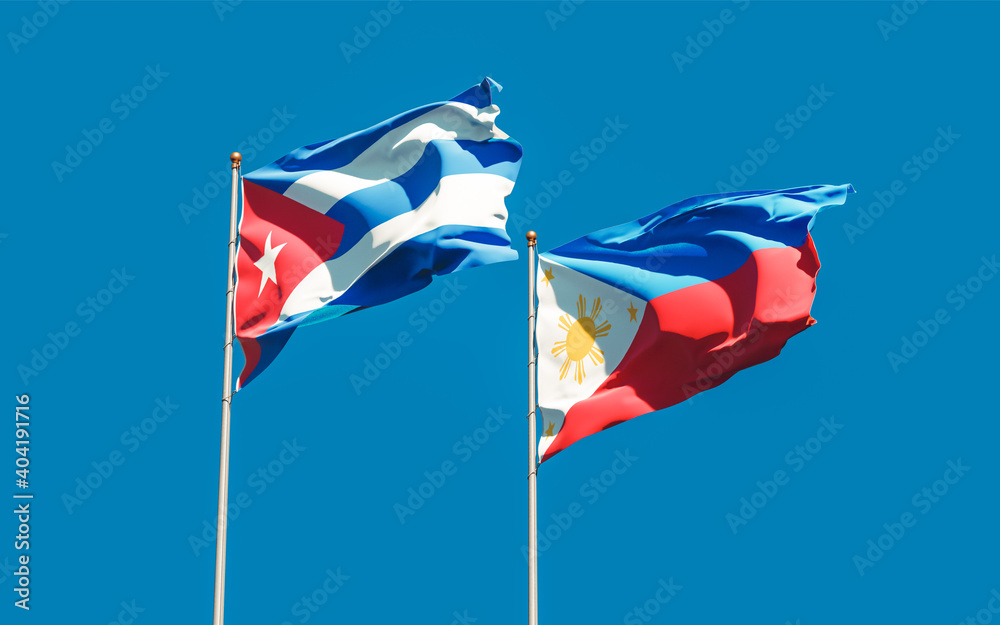 Flags of Philippines and Cuba. Flags of Philippines and Cuba.