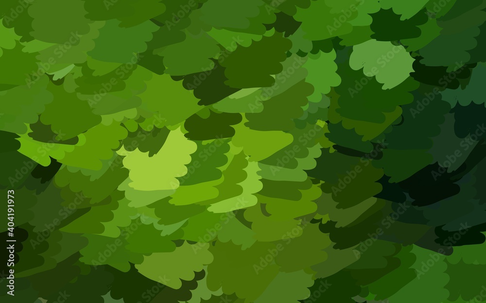 Dark Green vector template with chaotic shapes. Dark Green vector template with chaotic shapes.