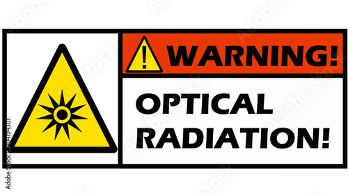 warning sign yellow on white and orange background with full text