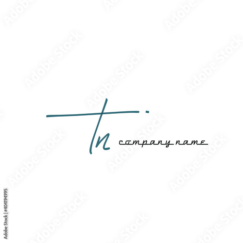 t n tn initial letter handwriting and signature logo