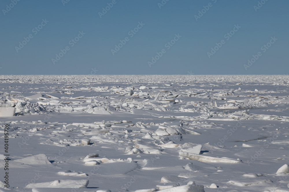 sea ice on shore