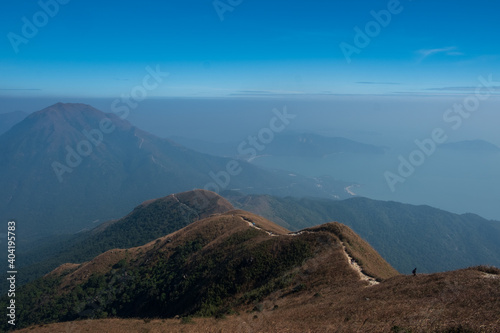 A view from the top of Lantau peak in Hong Kong