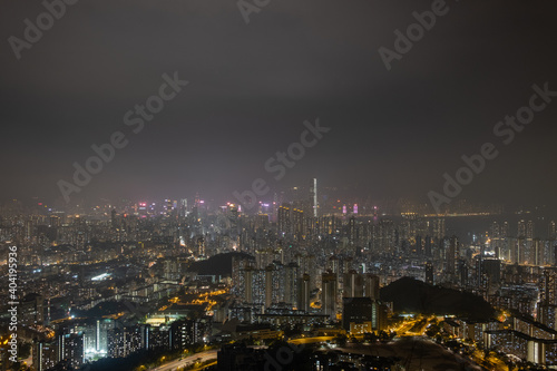 Kowloon in the night as seen during the hike. © Danil Rogulin