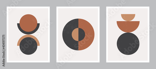 Modern Poster Art. Abstract Wall Art. Digital Interior  Decoration Art with Grunge texture.