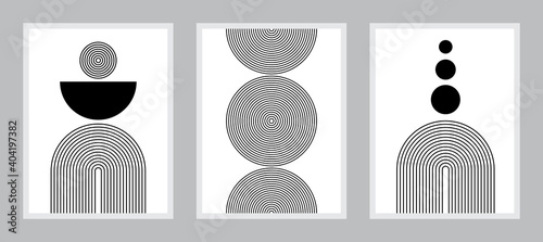 Black and white Modern Poster Art. Abstract Wall Art. Digital Interior Decoration Art for print.