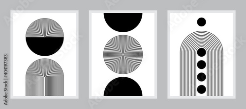 Black and white Modern Poster Art. Abstract Wall Art. Digital Interior Decoration Art for print.