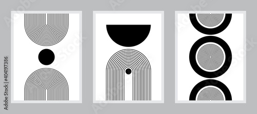 Black and white Modern Poster Art. Abstract Wall Art. Digital Interior Decoration Art for print.