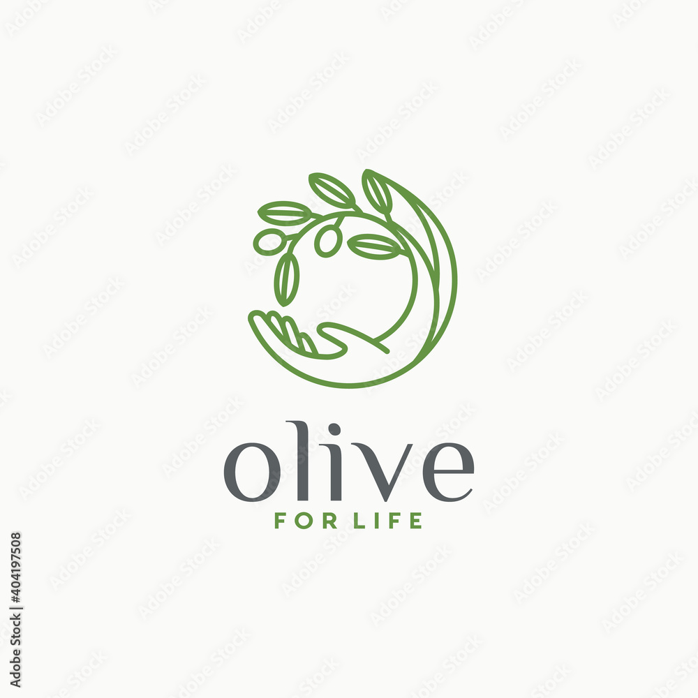 Fototapeta premium Olive Oil Logo Design Template