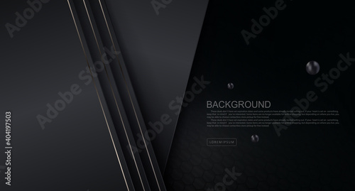 Dark gradient design, gray slanting curtains with subtle glitter edging