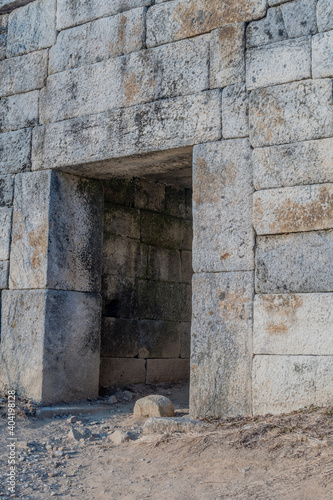 Small stone block tunnel in fortress wall. © aminkorea