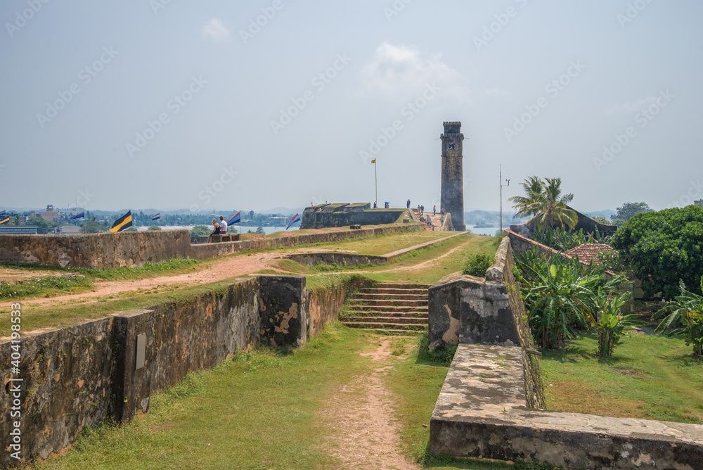 On the old bastions of an ancient Dutch fortress. Galle, Sri Lanka