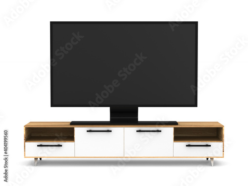 tv stand on white backgroun...