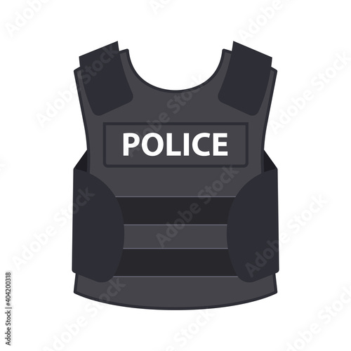 Police Bulletproof vest icon Vector Illustration