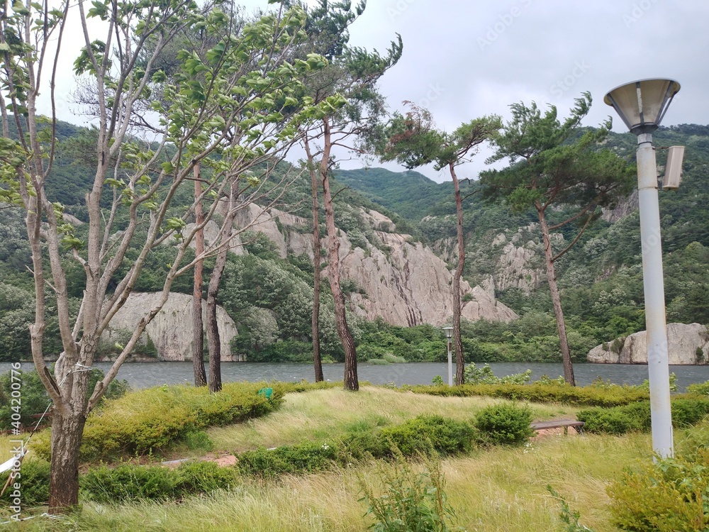 Fototapeta premium 대한민국 전라북도 부안군 부안댐