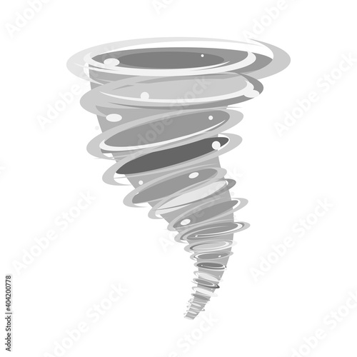 Hurricane tornado flat illustration cyclone vector