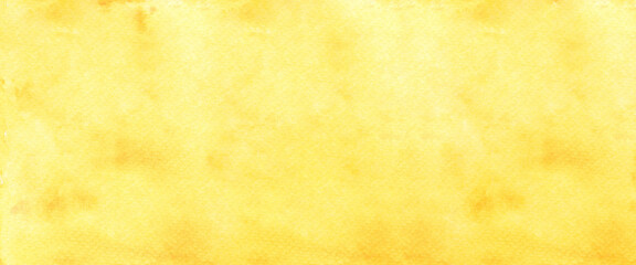 Yellow watercolour background, Watercolour painting soft textured on wet white paper background, Abstract yellow watercolor illustration banner, wallpaper