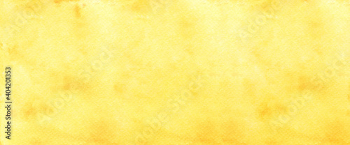 Yellow watercolour background, Watercolour painting soft textured on wet white paper background, Abstract yellow watercolor illustration banner, wallpaper