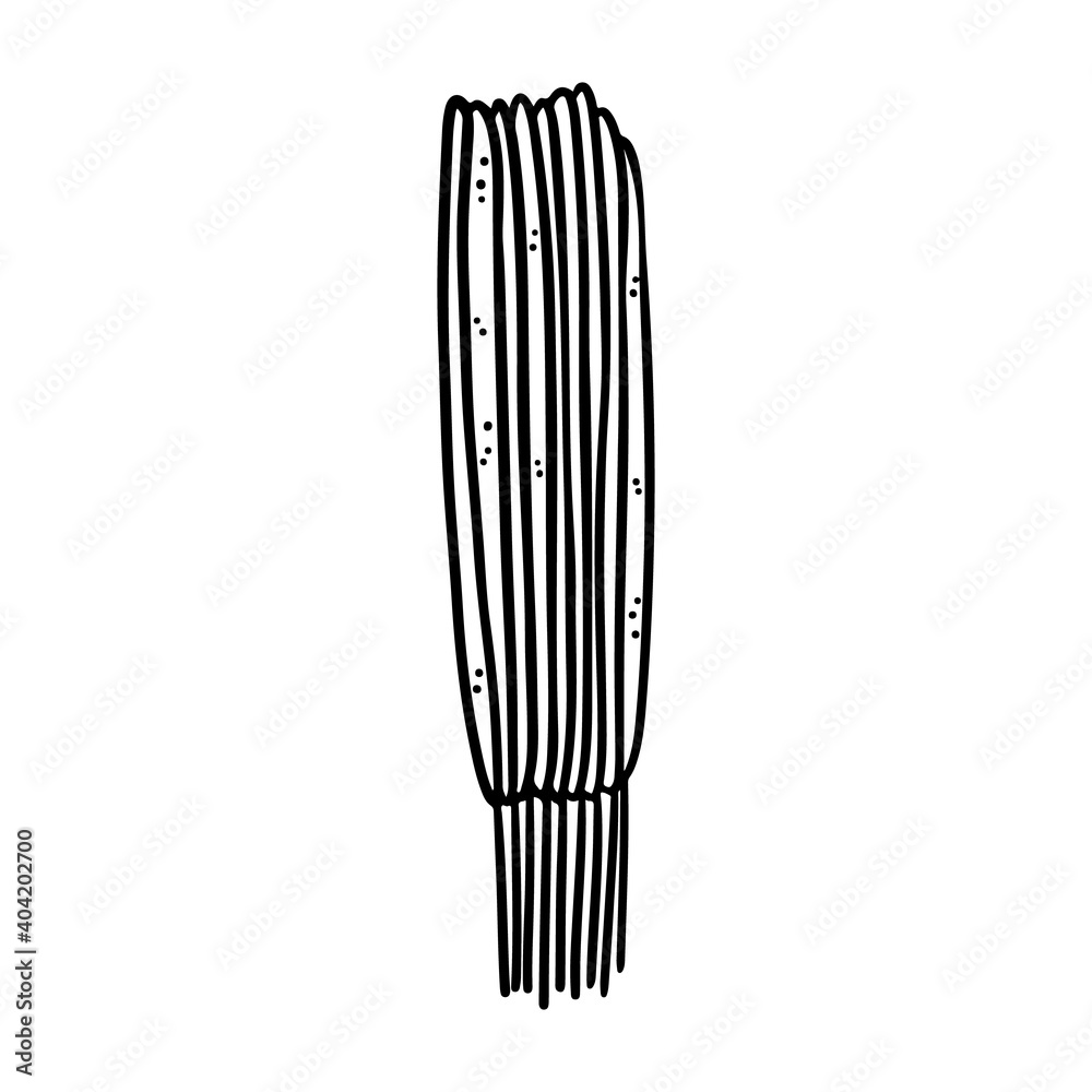 Incense sticks bundle hand drawn doodle. Vector isolated cartoon aromatic sticks image. Smoking cleansing magical wiccan indigenous item Incense sticks bundle hand drawn doodle. Vector isolated cartoon aromatic sticks image. Smoking cleansing magical wiccan indigenous item