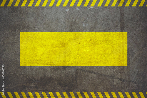 Hazard caution safety area background with yellow pattern line and free text copy space at the center. Background and texture illustration.