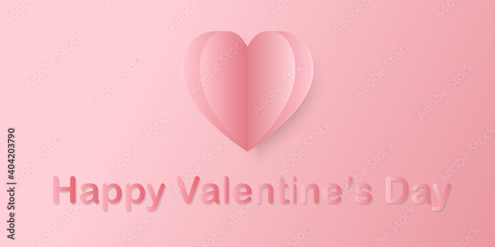Valentines day background with heart pattern and typography of happy valentines day text . Symbols of love greeting card design. - Vector