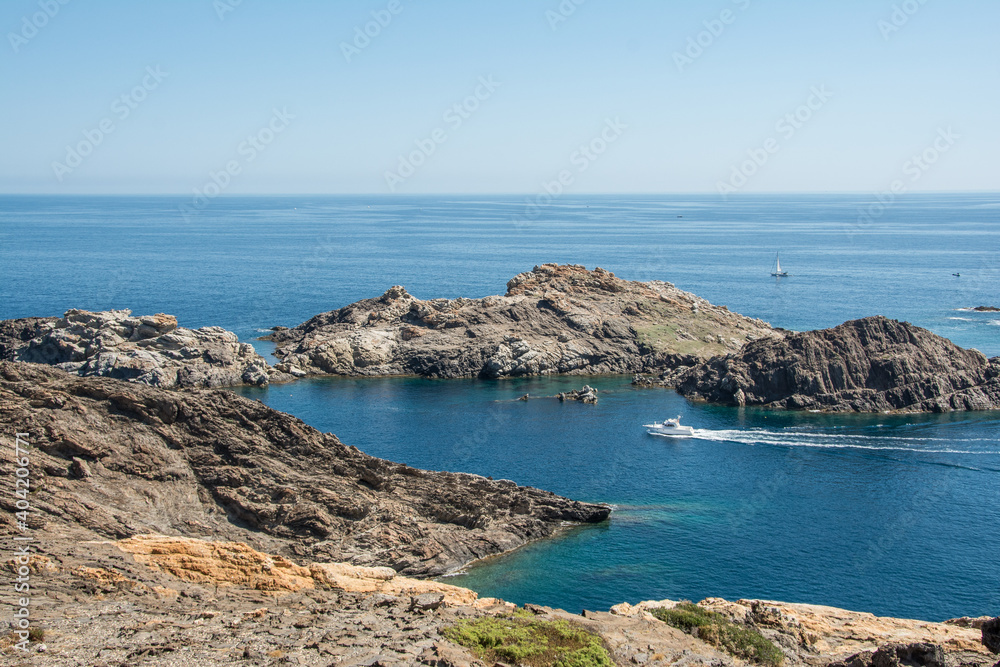 Paisaje de la costa del Cap de Creus. Cabo de Creus. Cataluña. 