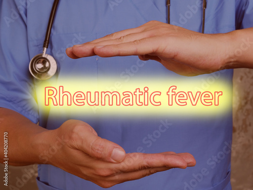  Rheumatic fever sign on the piece of paper. photo