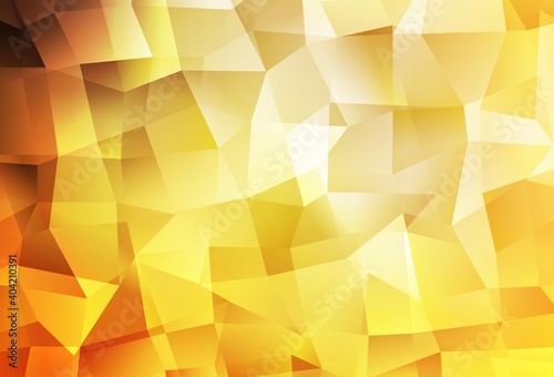 Light Orange vector gradient triangles pattern.