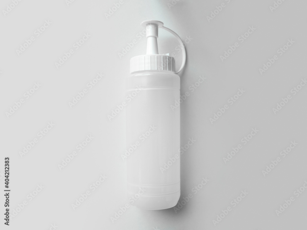 empty sauce bottle isolated on white background. empty sauce bottle isolated on white background.