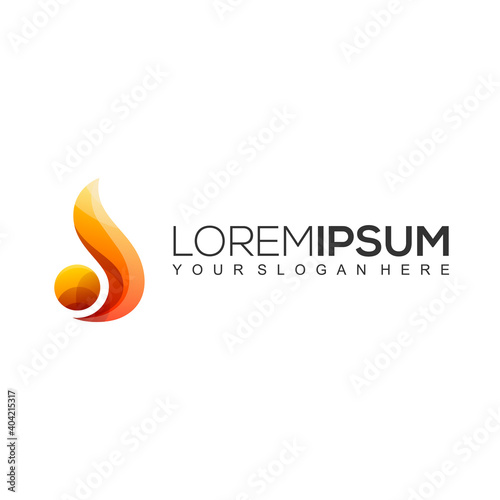 Letter S fire Logo Design Template