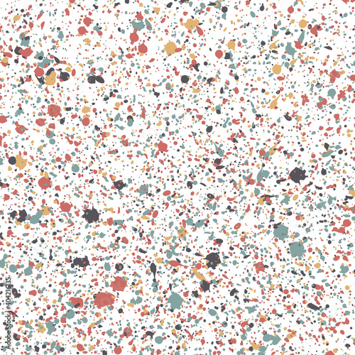 Vector colored splatted background, granite texture on white background