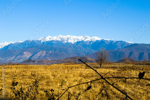 Egrisi mountain landscape, winter landscape in Georgia photo