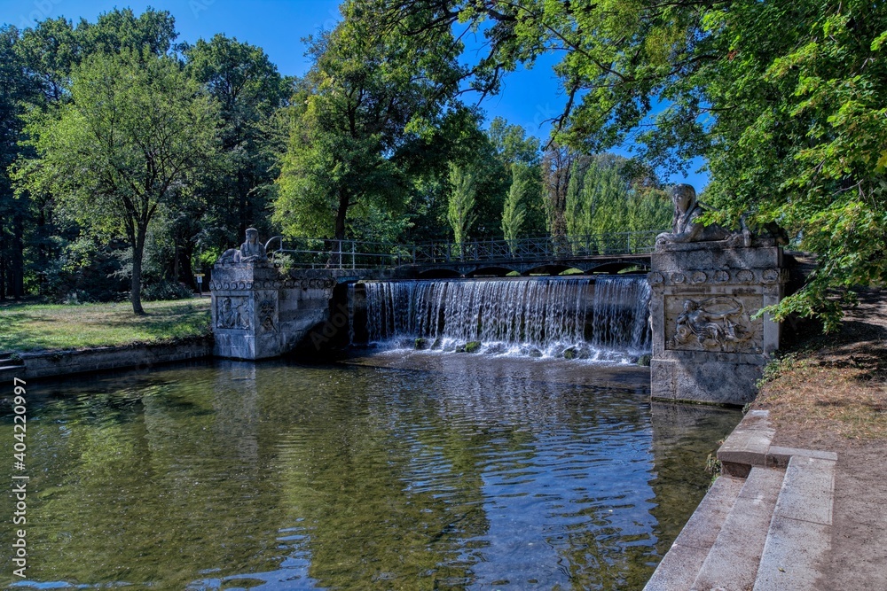 old stone bridge in the park old stone bridge in the park