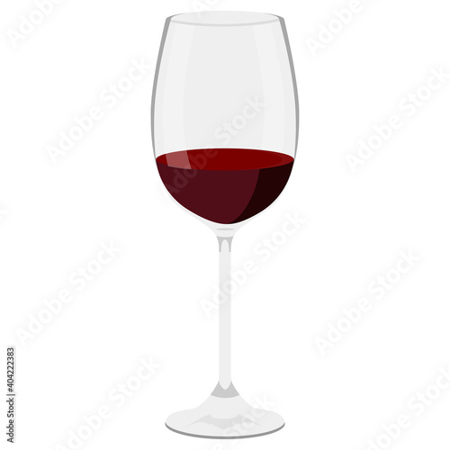 Wineglass with red wine