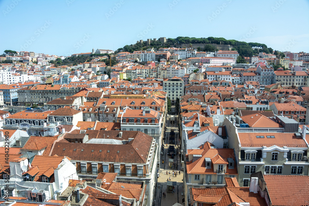 panoramische Sicht auf Lissabon