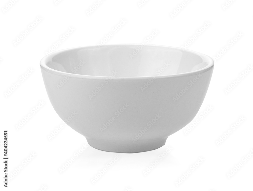 White bowl isolated on white background White bowl isolated on white background