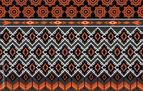 Fabric pattern patterns On blue background EP.4