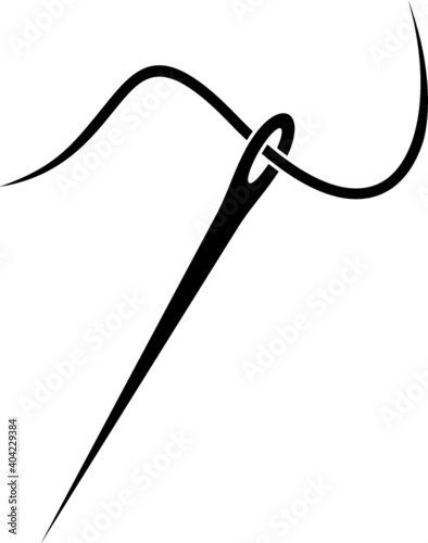 Vector illustration of the sewing needle