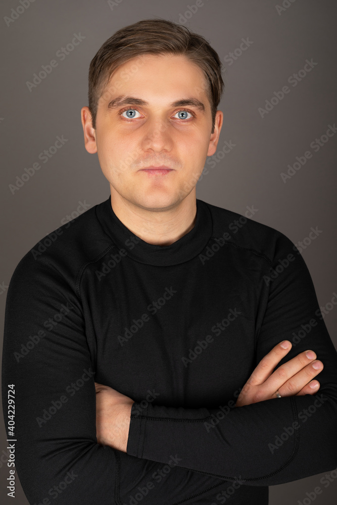 Fototapeta premium Caucasian handsome man portrait