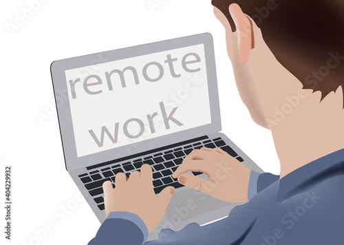 guy behind with the pc