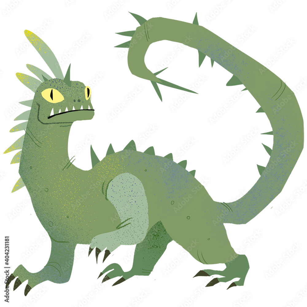 Fototapeta premium Giant lizard illustration