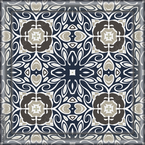 Creative trendy color abstract geometric pattern in white gold blue   vector seamless  can be used for printing onto fabric  interior  design  textile. Home decor  interior design  tile design. 