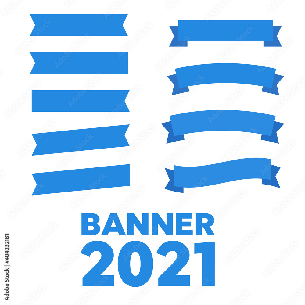 Fototapeta premium Glossy red ribbon vector. Banner ribbon vector set