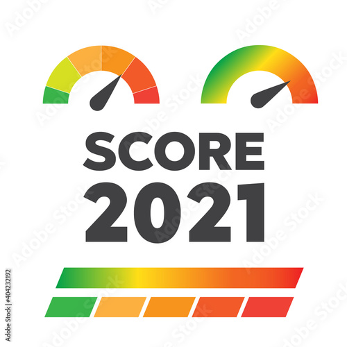 Credit score gauge good and bad rating
