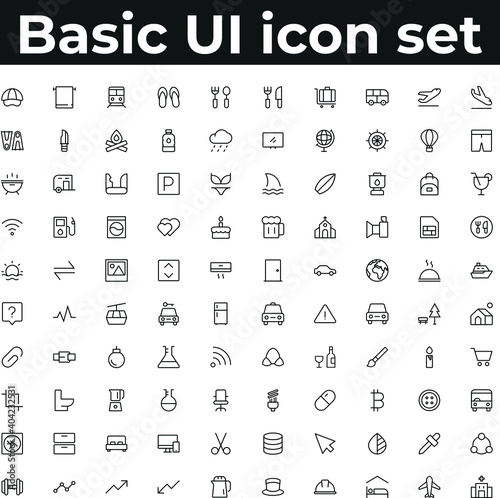 Basic app and web ui icons photo
