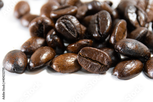 coffee beans isolated on the Background white Year 2021