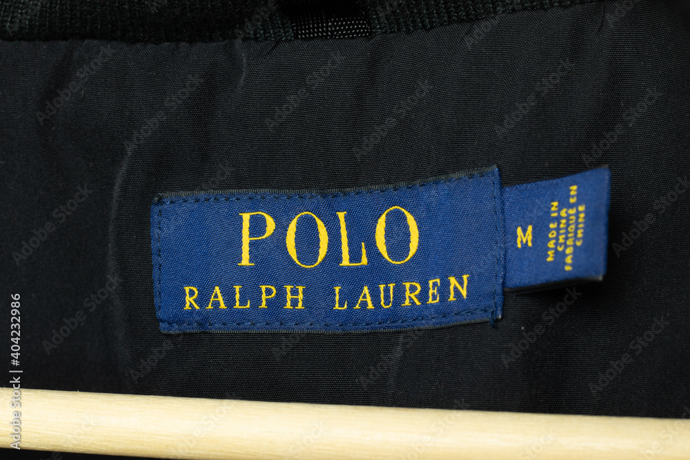 Moscow, Russia - 5 December 2020: Polo Ralph Lauren label logo close-up,  Illustrative Editorial Stock Photo | Adobe Stock